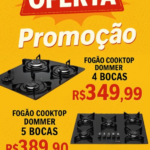 Chegou nossos Fogões Cooktop 4&5 Bocas