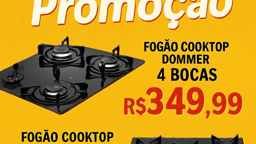 Chegou nossos Fogões Cooktop 4&5 Bocas